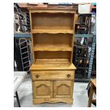 Wood two piece cabinet