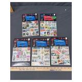 5 Vintage Packs of World Stamps