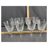 Crystal stemmed glasses