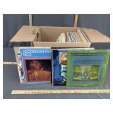 Box of assorted records