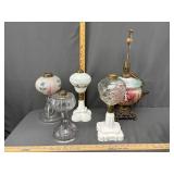 Miscellaneous vintage lamps etc- see pictures