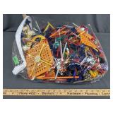 large bag of K'nex pieces