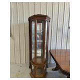 Glass display cabinet with lights