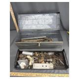 Metal tool box with contents