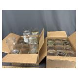 2 Boxes of small Mason jars