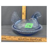 vintage Indiana Glass 'Hen on Nest' candy dish