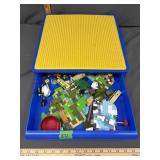 Many Mega Bloks in a Storage/Building Platform