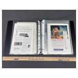 Binder of Vintage Ads ï¿½ 88 Pages