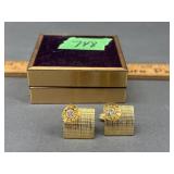 Vintage Ladies cufflinks with gold tone