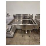 SINK, STAINLESS STEEL, W/ DRAIN BOARD