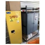 FLAMMABLE CABINET WITH STORAGE CABINET AND SHELF