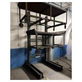 CANTILEVER RACK, ULINE, WITH (2) CARTS