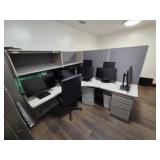 CUBICLES, DUAL L-SHAPE, 12