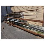 RACK, W/ VARIOUS STEEL