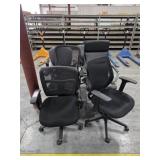 GROUP OF VARIOUS COMPUTER CHAIRS