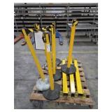 SKID OF STANCHIONS AND BARRIERS