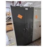 TWO DOOR CABINET, W/ CONTENTS TO INCLUDE WIRE
