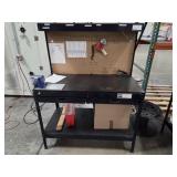 MULTI PURPOSE WORK BENCH, 48"X25", W/ OVERHEAD