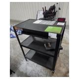 COMPUTER CART, ULINE, MDL H-6746BL,