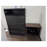 FILING CABINET, 5 DRAWER, W/ ROLLING CABINET