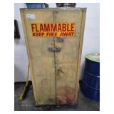 FLAMMABLE CABINET, 31"X31"X65", W/ CONTENTS