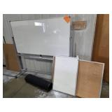 GROUP OF VARIOUS WHITE BOARDS
