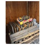 Wooden Box w/Metal Shafts