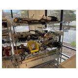 Rolling Wire Rack with Contents