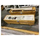 Crate With Metal Round Pieces