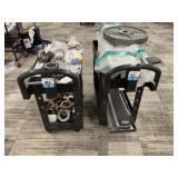 Rolling Push Cart with Contents