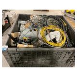 Pallet tote with misc cables