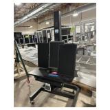 Black Rolling Stand w/3 Acer Monitors