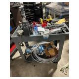 Utility Cart on Wheels w/contents