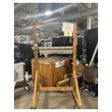 Wooden Frame on Wheels w/Roll Holder