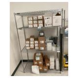 Wire Shelving Unit w/ Contents