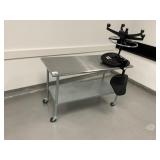 Rolling Stainless Steel Table & Lab Chair