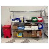 Wire Shelving Unit w/ Contents