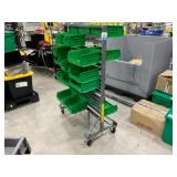 Rolling Rack w/ Plastic Bins