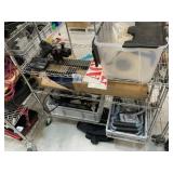 Rolling Wire Rack w/ Contents