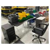 Riser Desk, Chair, Filing Cabinet and Printer