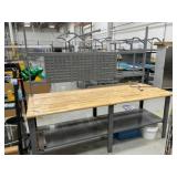 Uline Workstation Table, Maple Top