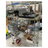 Rolling Wire Rack w/ Contents