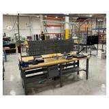 Uline Workstation Table, Maple Top