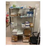 Wire Shelving Unit w/ Contents Wire Shelving Unit w/ Contents