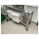 Rolling Stainless Steel Table w/o Contents Rolling Stainless Steel Table w/o Contents