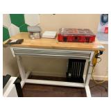Adjustable Height Desk w/ Contents