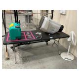 Folding table w/ contents