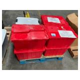 Pallet With Empty Bins and Power Washer