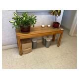 Table, Wall Art & Plants