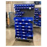 Mobile Gravity Shelf Bin Organizer With Bins Inclu